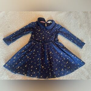 Mini Boden 4/5 Navy Blue Twirl Dress